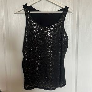 The Limited size S sequin leopard camisole.